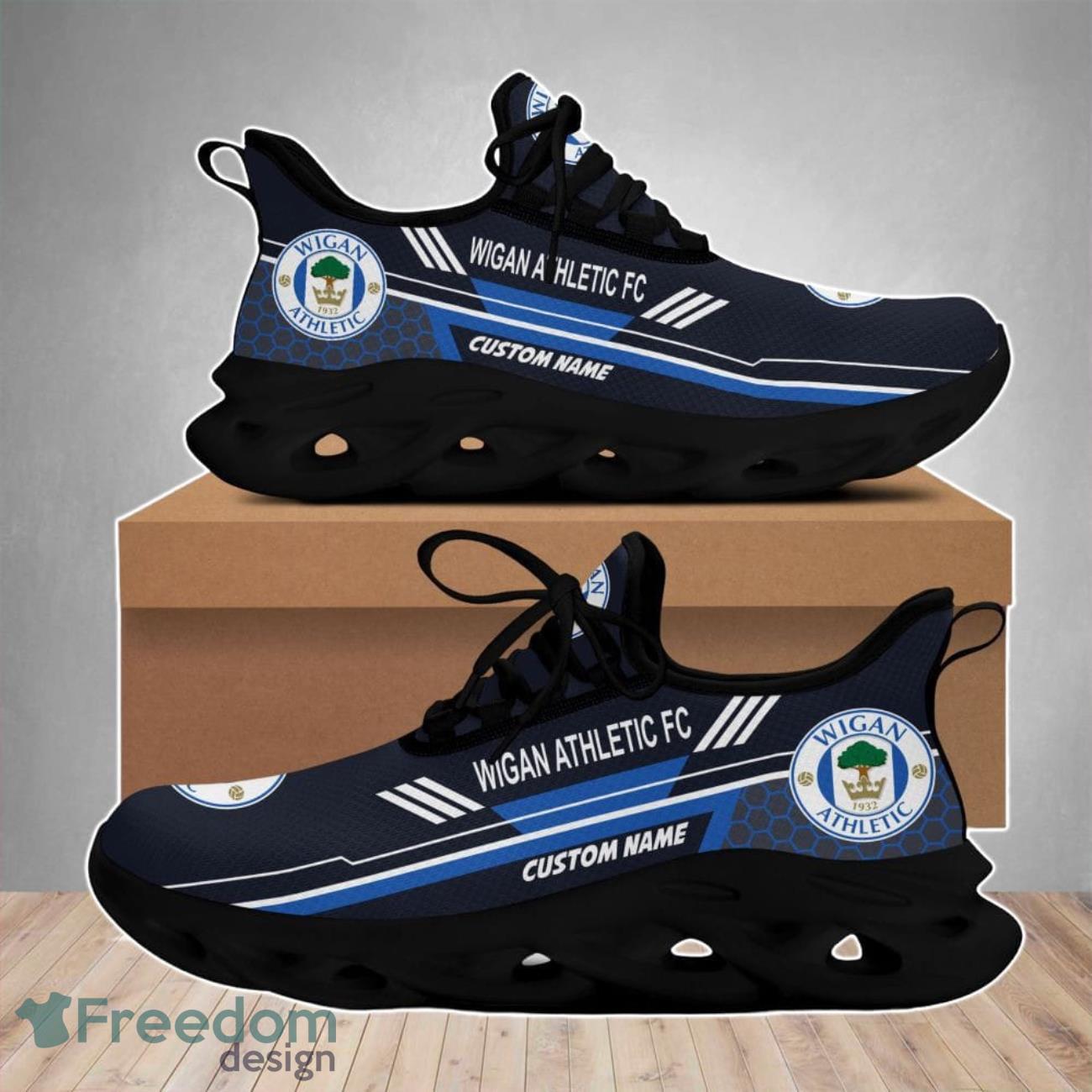 Wigan Athletic Custom Name Maxsoul Shoes Gift Sneakers For Fans Product Photo 1