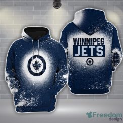 Winnipeg Jets Plaid Bleached 3D Hoodie All Over Printed For Men And Women