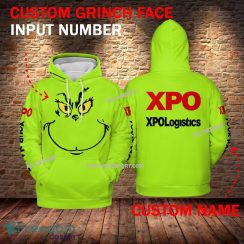 Xpo Grinch Face 3D Hoodie, Sweater Green Brand Full Print Custom Number And Name