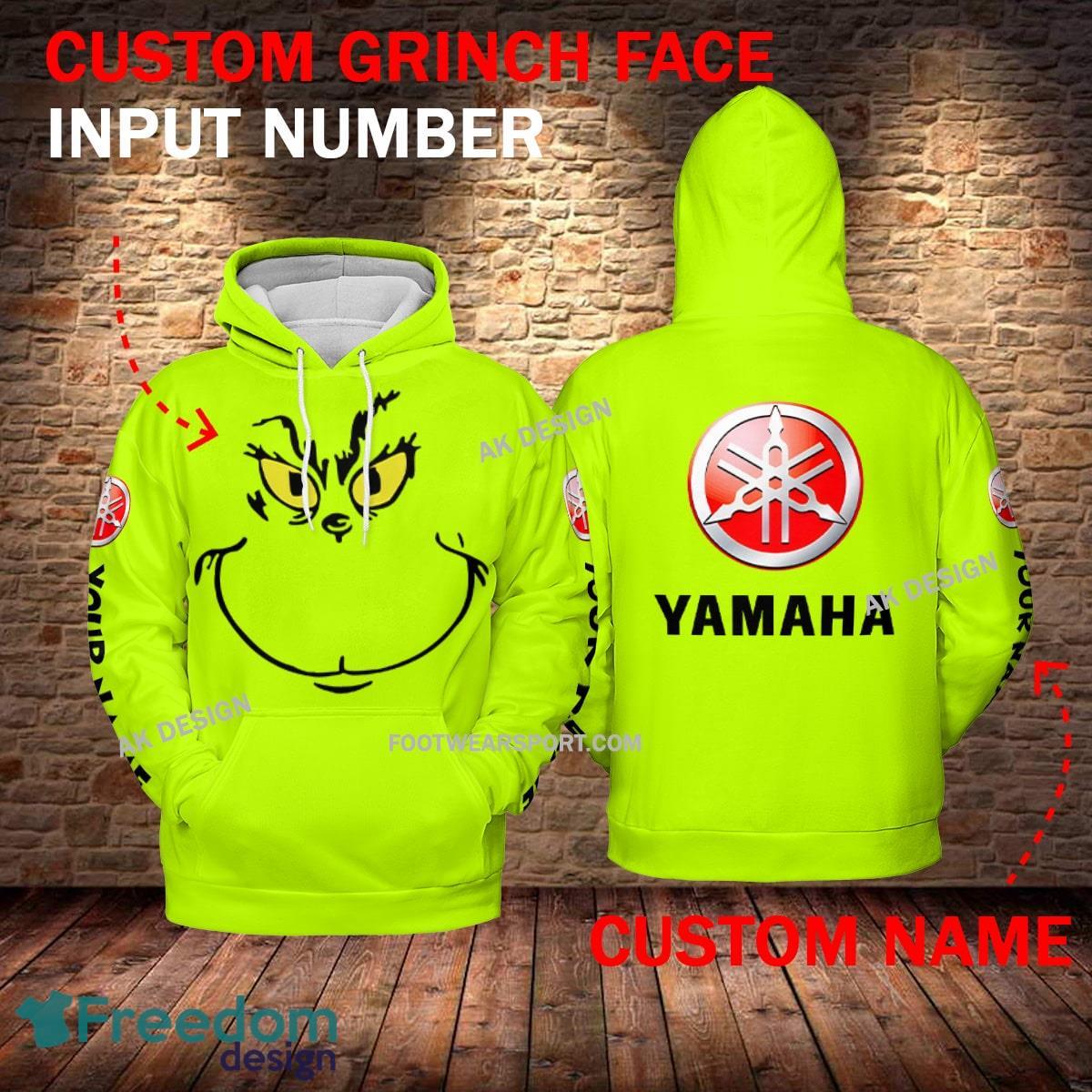 Yamaha Motorcycle Grinch Face 3D Hoodie, Zip Hoodie Green AOP Custom Number And Name image Yamaha Motorcycle Grinch Face 3D Hoodie, Zip Hoodie Green AOP Custom Number And Name - Yamaha Motorcycle Grinch Face 3D Hoodie