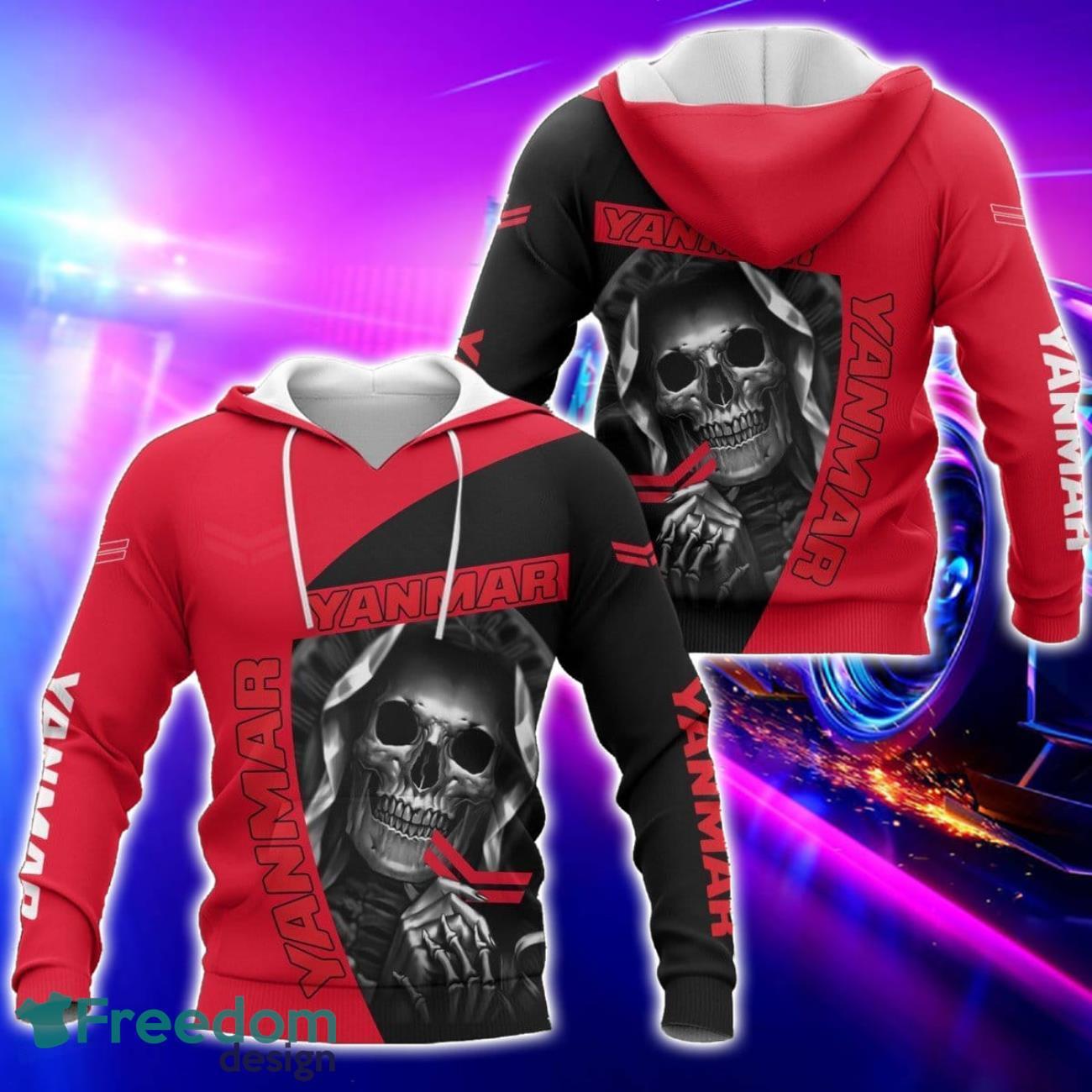 Yanmar All Over Printed Skull T Shirt Sweatshirt Hoodie Bomber Jacket For Car Lover image Yanmar All Over Printed Skull T-Shirt Sweatshirt Hoodie Bomber Jacket For Car Lover Product Photo 1