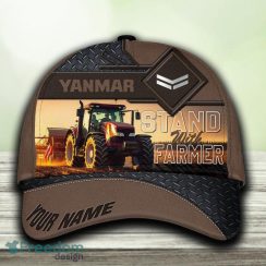 Yanmar Custom Name 3D Hat Cap Brown All Over Print For Mens Gift Holifays
