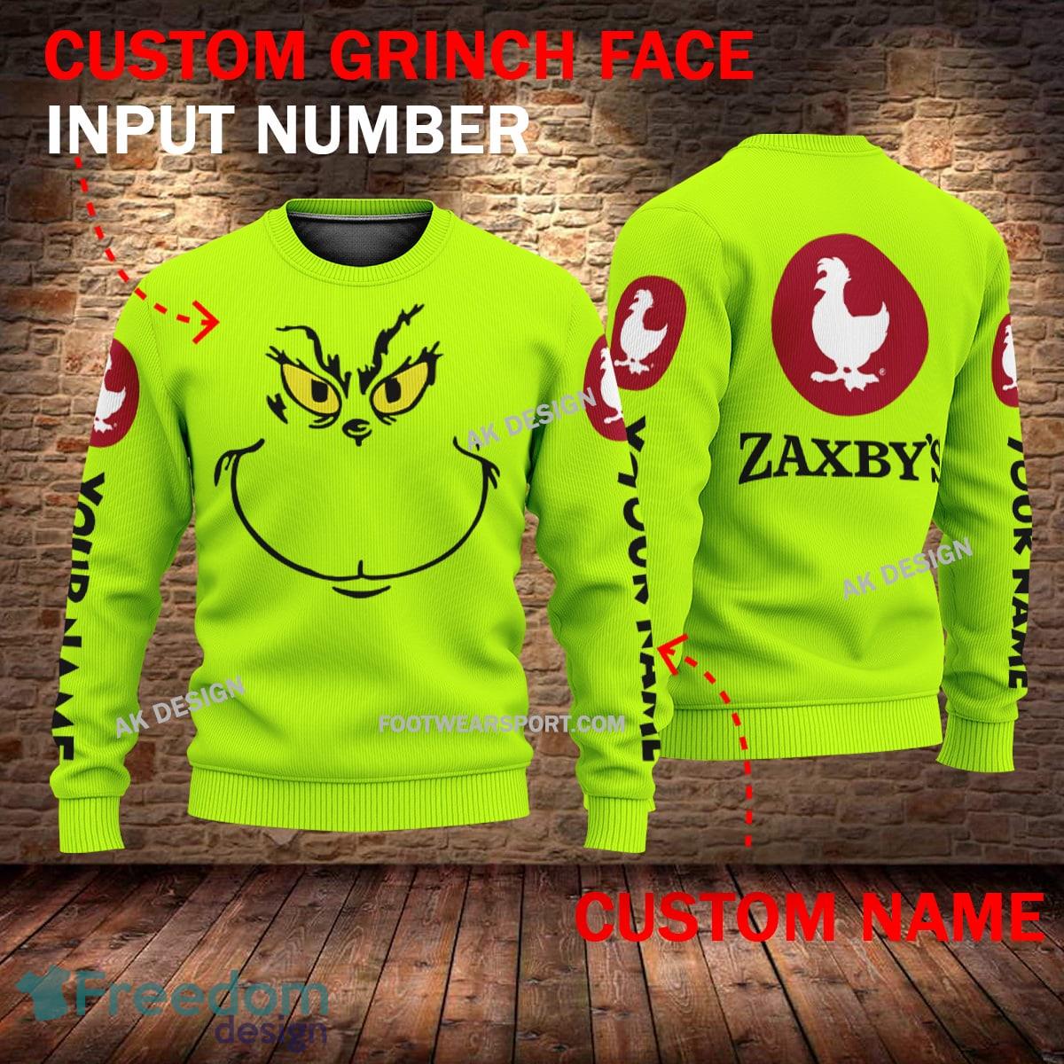 zaxbys-grinch-face-3d-hoodie-sweater-green-brand-full-print-custom-number-and-name-1.jpg ZAXBY'S Grinch Face 3D Hoodie, Sweater Green Brand Full Print Custom Number And Name - Brand ZAXBY'S Grinch Face 3D Sweater