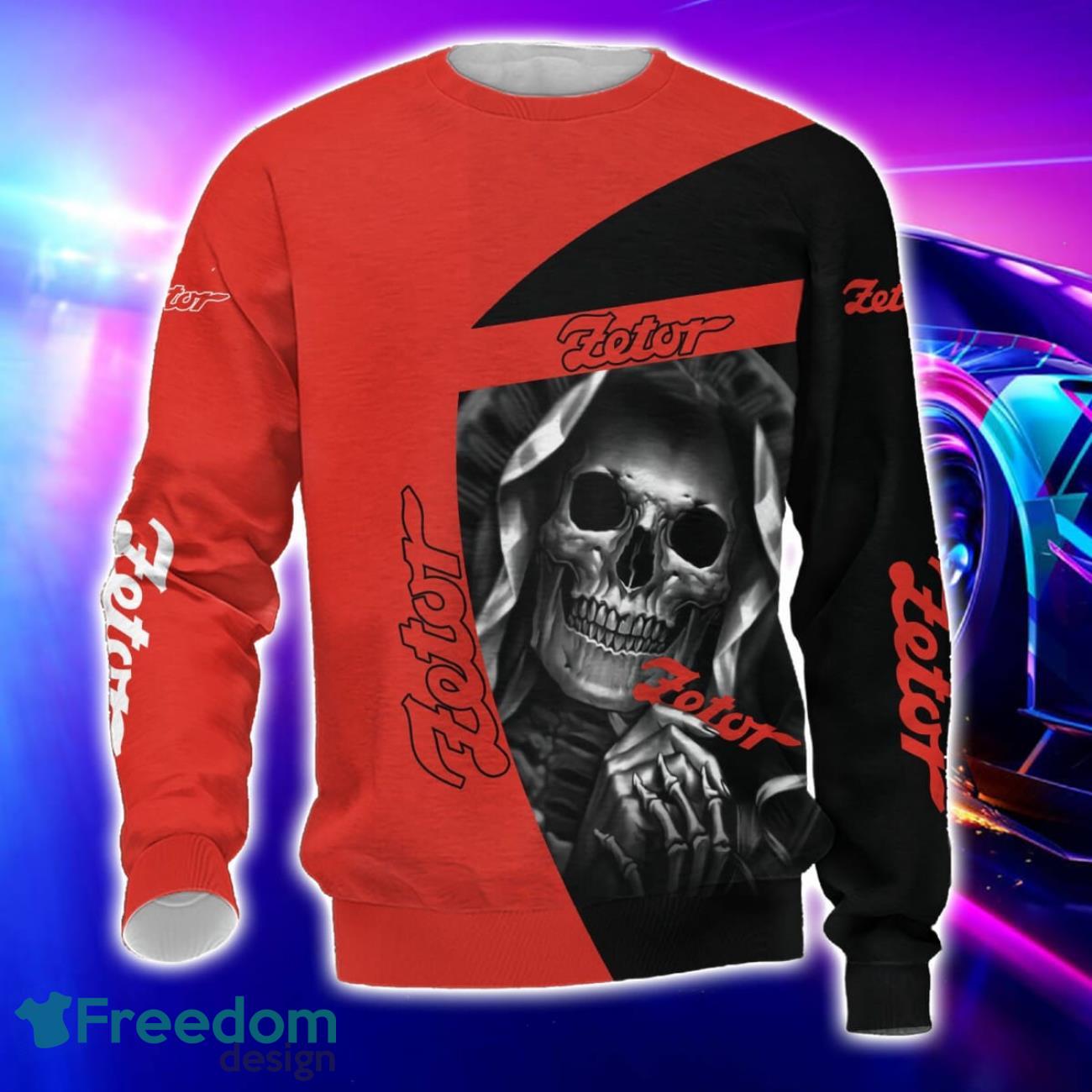 Zetor All Over Printed Skull T Shirt Sweatshirt Hoodie Bomber Jacket For Car Lover image Zetor All Over Printed Skull T-Shirt Sweatshirt Hoodie Bomber Jacket For Car Lover Product Photo 3