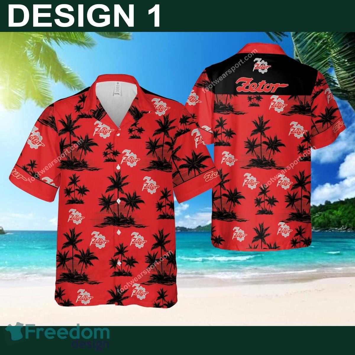 Zetor Tractor Exotic New AOP Hawaiian Shirt Coconut Tree Pattern Gift For Fans image Zetor Tractor Exotic New AOP Hawaiian Shirt Coconut Tree Pattern Gift For Fans - Car Style 1 Zetor Tractor Hawaiian Shirt Coconut Tree Pattern