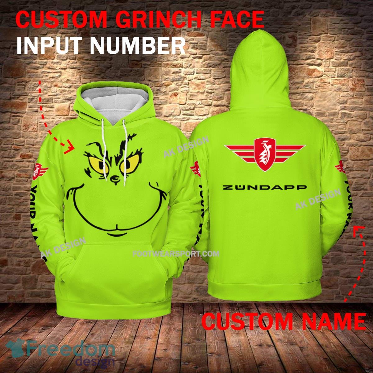 zundapp Motorcycle Grinch Face 3D Hoodie, Zip Hoodie Green AOP Custom Number And Name image zundapp Motorcycle Grinch Face 3D Hoodie, Zip Hoodie Green AOP Custom Number And Name - zundapp Motorcycle Grinch Face 3D Hoodie