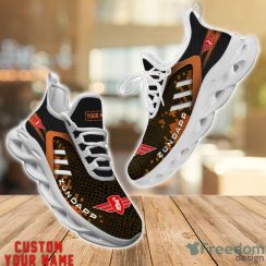 Zundapp Shoes Orange Square Pattern Custom Name Max Soul Sneakers For Men Women