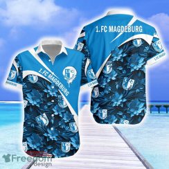 1. FC Magdeburg Hawaiian Shirt Flower 3D For Beach Fans