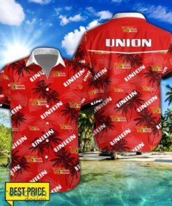 1. FC Union Berlin 3D Hawaiian Shirt and Shorts Vinatge Tree Pattern Beach Shirt For Fans Product Photo 1