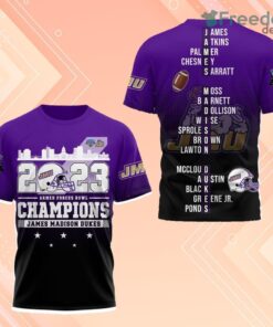 2023 Armed Forces Bowl Champions James Madison Dukes 3D Shirt For Fans