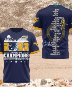 2023 Duke’s Mayo Bowl Champions West Virginia Mountaineers 3D Shirt For Fans