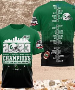 2023 Go Ventures Bowl Champions Eastern Michigan Eagles 3D Shirt For Fans
