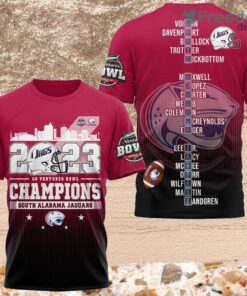 2023 Go Ventures Bowl Champions South Alabama Jaguars 3D Shirt For Fans