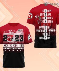 2023 Las Vegas Bowl Champions Utah Utes 3D Shirt For Fans