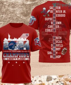 2024 Fiesta Bowl Champions Liberty Flames 3D Shirt For Fans