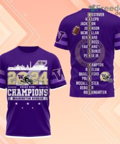 2024 Sugar Bowl Champions Washington Huskies 3D Shirt For Fans