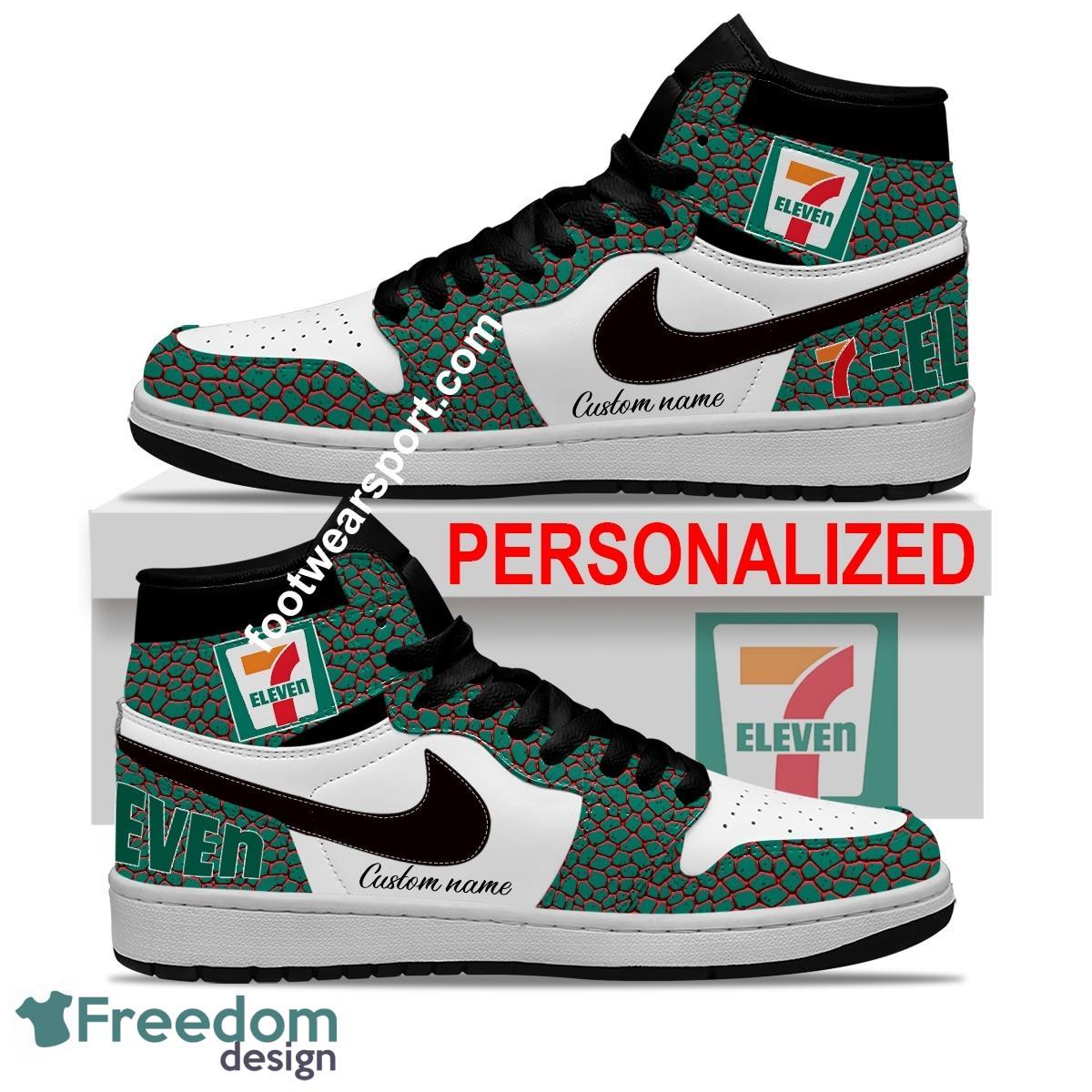 7 Eleven Air Jordan Hightop Shoes Personalized Crocodile Skin Pattern Gift Sneakers Fans image 7 Eleven Air Jordan Hightop Shoes Personalized Crocodile Skin Pattern Gift Sneakers Fans - 7 Eleven Air Jordan Hightop Shoes Personalized Design 2