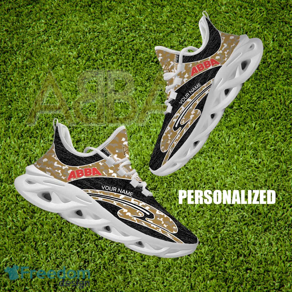 ABBA Band Brand New Sport Sneaker Recognition Camo Max Soul Shoes Custom Name image ABBA Band Brand New Sport Sneaker Recognition Camo Max Soul Shoes Custom Name - ABBA Band Running Shoes Camo Design Personalized Photo 1