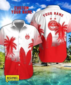 Aberdeen F.C. Combo Hawaiian Shirt And Shorts Surfboards Coconut Custom Name For Fans Product Photo 1