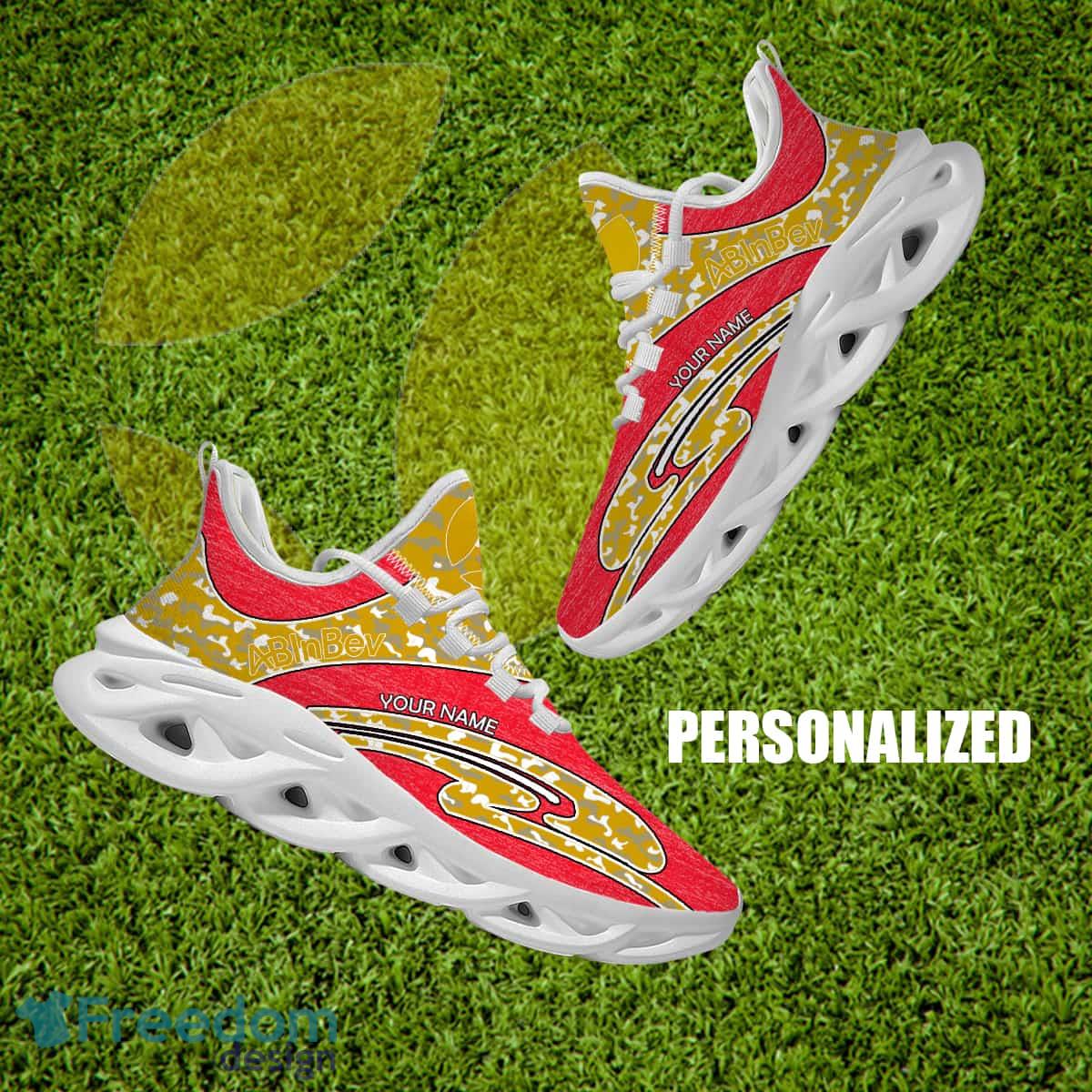 ABinbev Brand New Running Sneaker Imagery Camo Max Soul Shoes Custom Name image ABinbev Brand New Running Sneaker Imagery Camo Max Soul Shoes Custom Name - ABinbev Running Shoes Camo Design Personalized Photo 1