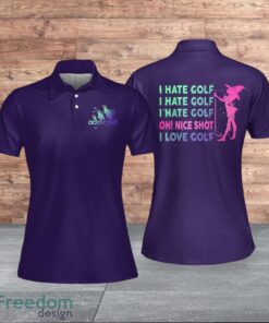 Addicted I Hate Golf Gradient Custom Halloween Golf For Women Polo Shirt