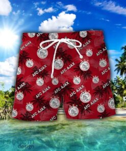 AFC Ajax 3D Hawaiian Shirt and Shorts Vinatge Tree Pattern Beach Shirt For Fans Product Photo 2