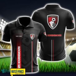 A.F.C. Bournemouth 3D Polo Shirt Black Color For Men