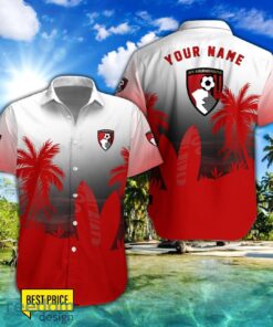 A.F.C. Bournemouth Combo Hawaiian Shirt And Shorts Surfboards Coconut Custom Name For Fans Product Photo 1