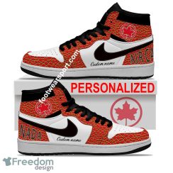 Air Canada Air Jordan Hightop Shoes Personalized Crocodile Skin Pattern For Fans Gift - Air Canada Air Jordan Hightop Shoes Personalized Design 2
