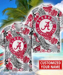 Alabama Crimson Tide Aloha Hawaiian Shirt Custom Name Summer Gift Holiday Team Shirt