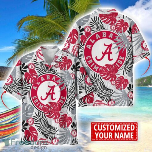 Alabama Crimson Tide Aloha Hawaiian Shirt Custom Name Summer Gift Holiday Team Shirt Product Photo 1