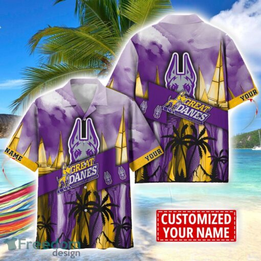 Albany Great Danes Hawaii Shirt Custom Name Sports Team Beach Shirt Product Photo 1