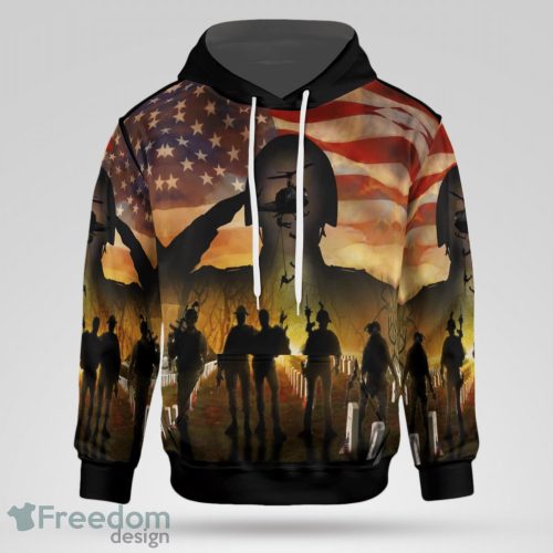 American Veteran Flag 3D Hoodie