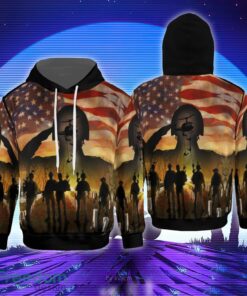 American Veteran Flag 3D Hoodie