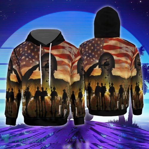 American Veteran Flag 3D Hoodie