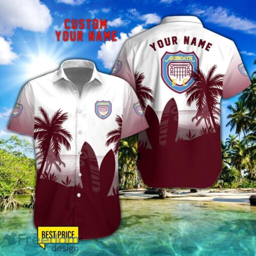 Arbroath F.C. Combo Hawaiian Shirt And Shorts Surfboards Coconut Custom Name For Fans Product Photo 1