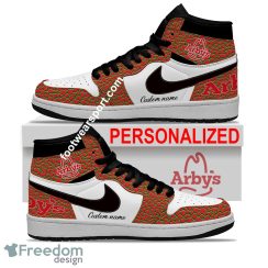 Arby's Air Jordan Hightop Shoes Personalized Crocodile Skin Pattern AOP For Men Women - Arby's Air Jordan Hightop Shoes Personalized Design 2