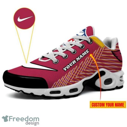 Arizona Cardinals Custom Name NFL Logo Striped Pattern Air Cushion Sneakers Product Photo 3