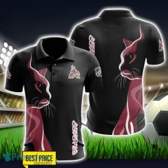 Arizona Coyotes 3D Polo Shirt Black Color For Men