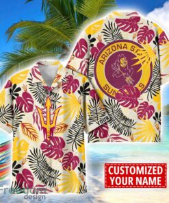 Arizona State Sun Devils Aloha Hawaiian Shirt Custom Name Summer Gift Holiday Team Shirt