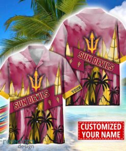 Arizona State Sun Devils Hawaii Shirt Custom Name Sports Team Beach Shirt