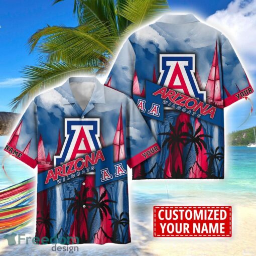 Arizona Wildcats Hawaii Shirt Custom Name Sports Team Beach Shirt Product Photo 1