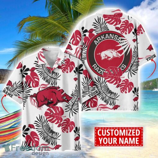 Arkansas Razorbacks Aloha Hawaiian Shirt Custom Name Summer Gift Holiday Team Shirt Product Photo 1