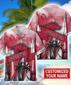 Arkansas Razorbacks Hawaii Shirt Custom Name Sports Team Beach Shirt