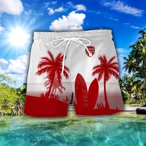 Arsenal F.C. Combo Hawaiian Shirt And Shorts Surfboards Coconut Custom Name For Fans Product Photo 2