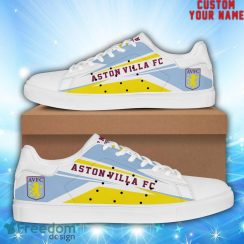 Aston Villa New Custom Name Unique Gift Skate Shoes For Football Fan Product Photo 2