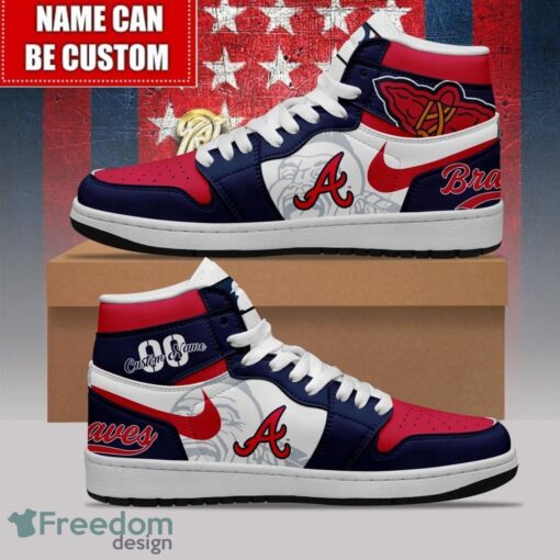 Atlanta Braves Custom Name Number Limited Air Jordan Hightop Shoes Men Women Gift Product Photo 1