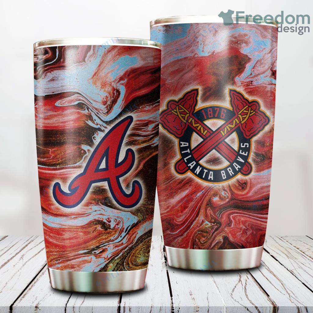 Atlanta Braves Stainless Steel Tumbler image Atlanta Braves Stainless Steel Tumbler Product Photo 1