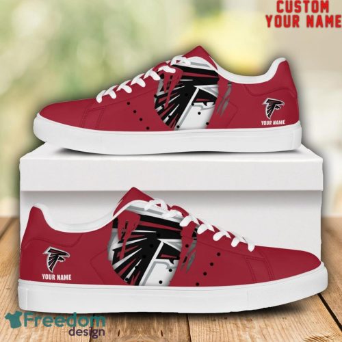 Atlanta Falcons NFL Custom Name Unique Gift Low Top Skate Shoes Gifts For Fans Product Photo 1