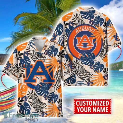 Auburn Tigers Aloha Hawaiian Shirt Custom Name Summer Gift Holiday Team Shirt Product Photo 1